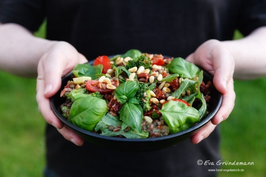Roter Reissalat mit Linsen