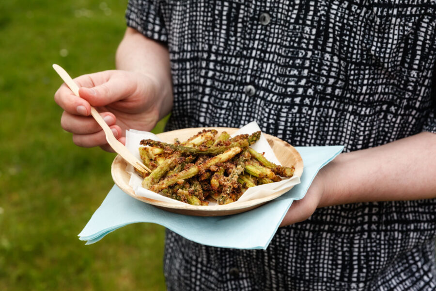 Spargel-Fritten aus dem Ofen mit Parmesan