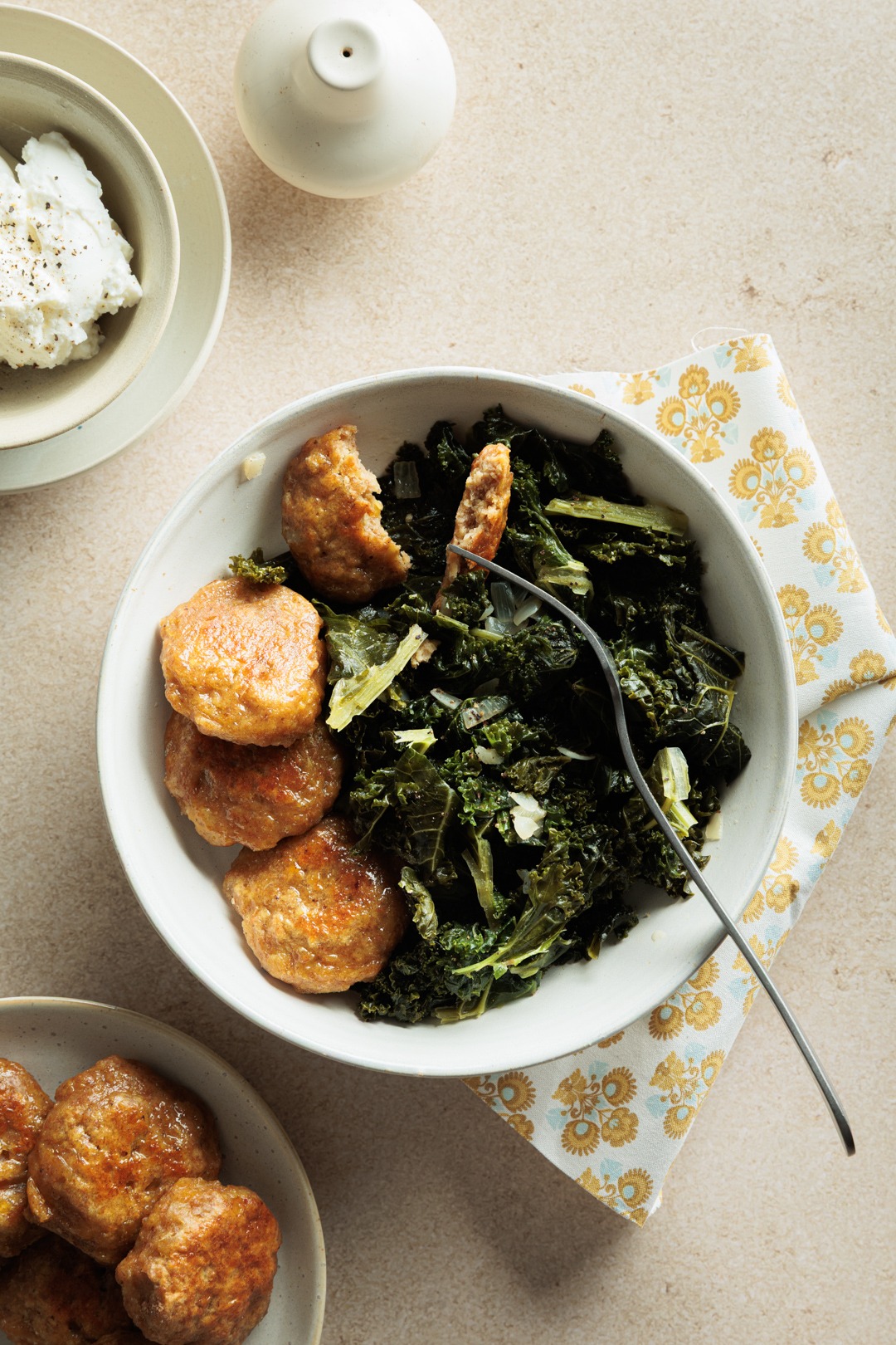 Grünkohl und Linsen-Schnitten